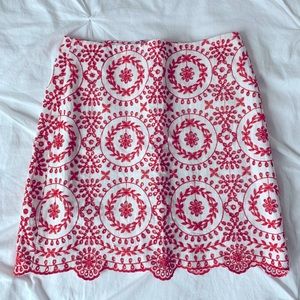 Ann Taylor LOFT 00P Embroidered Skirt